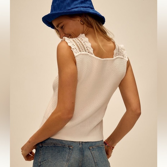 Anthropologie PILCRO Crafted Bib Sweater Tank NEW $128 XS - Picture 2 of 8